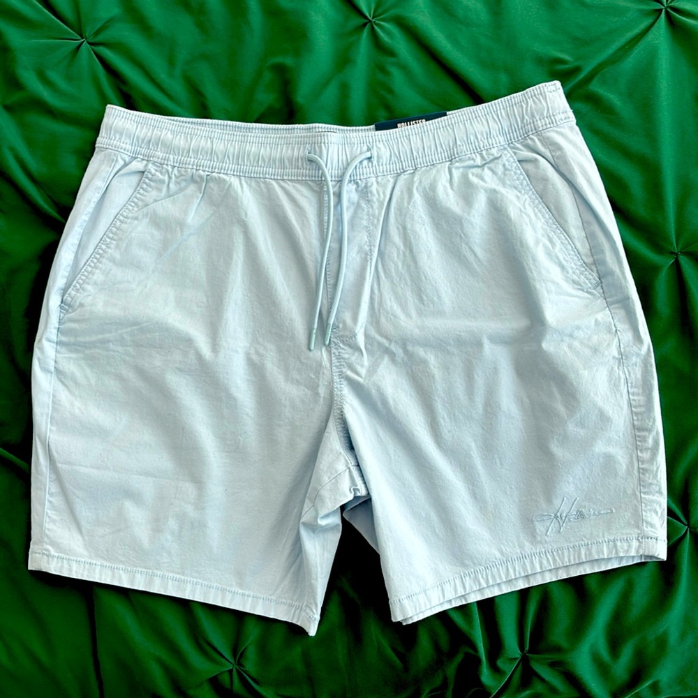 Light Blue Hollister Epic Flex jogger shorts 7”- XL